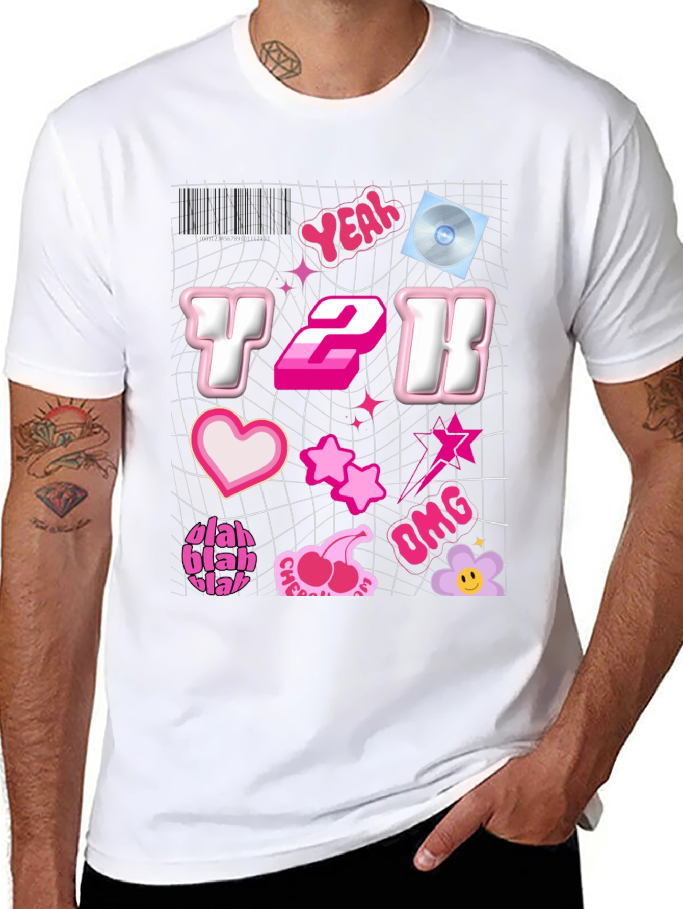 Y2K Aesthetic Graphic Tee - Trendy Pink Design