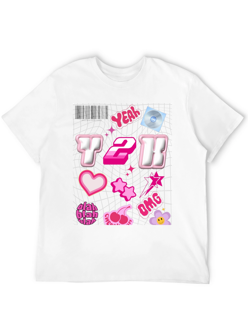 Y2K Aesthetic Graphic Tee - Trendy Pink Design