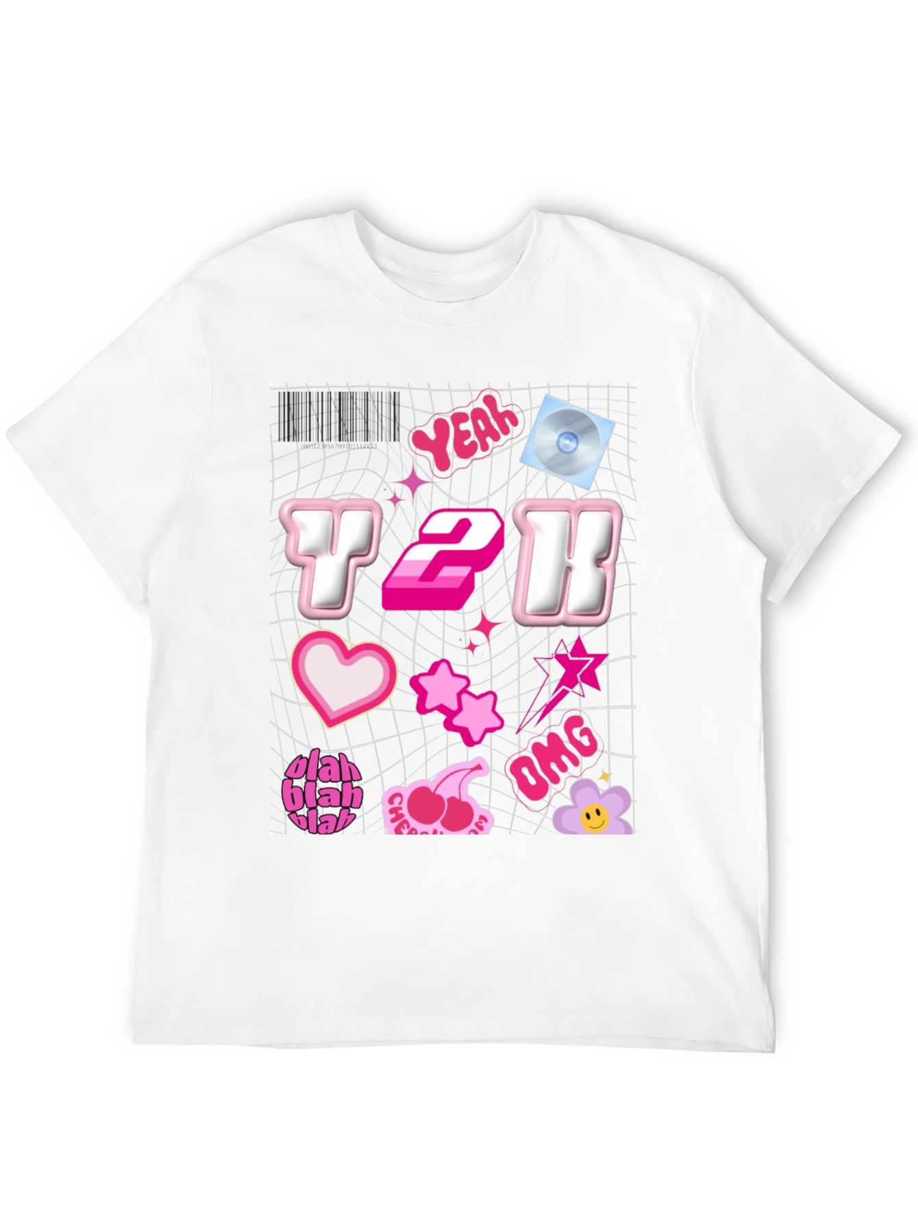 Y2K Aesthetic Graphic Tee - Trendy Pink Design