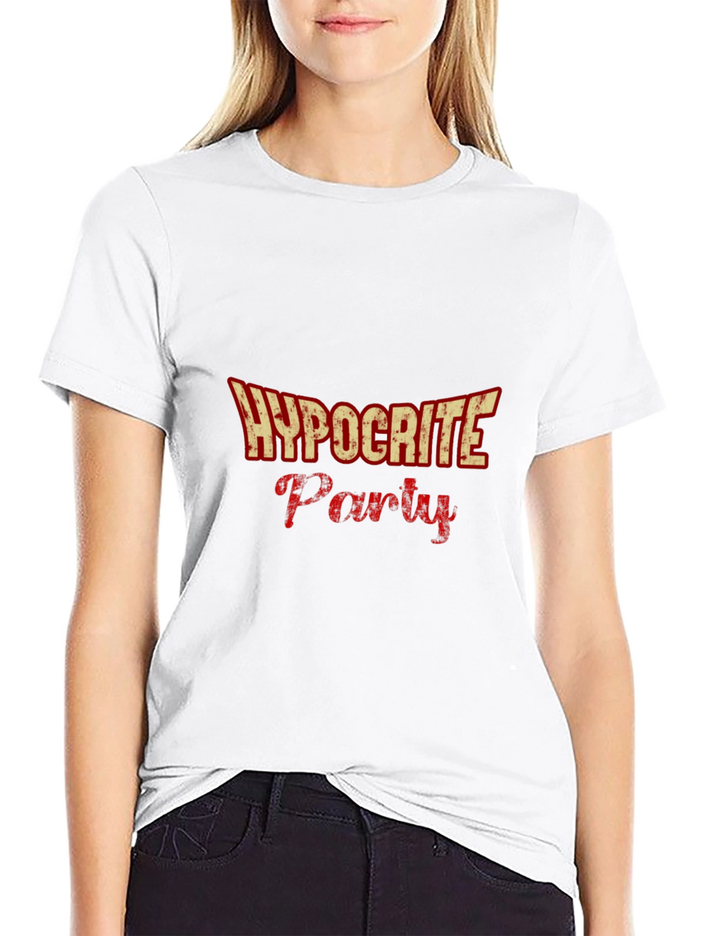 Hypocrite Party Graphic T-Shirt - Black