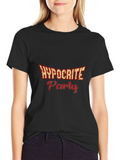 Hypocrite Party Graphic T-Shirt - Black
