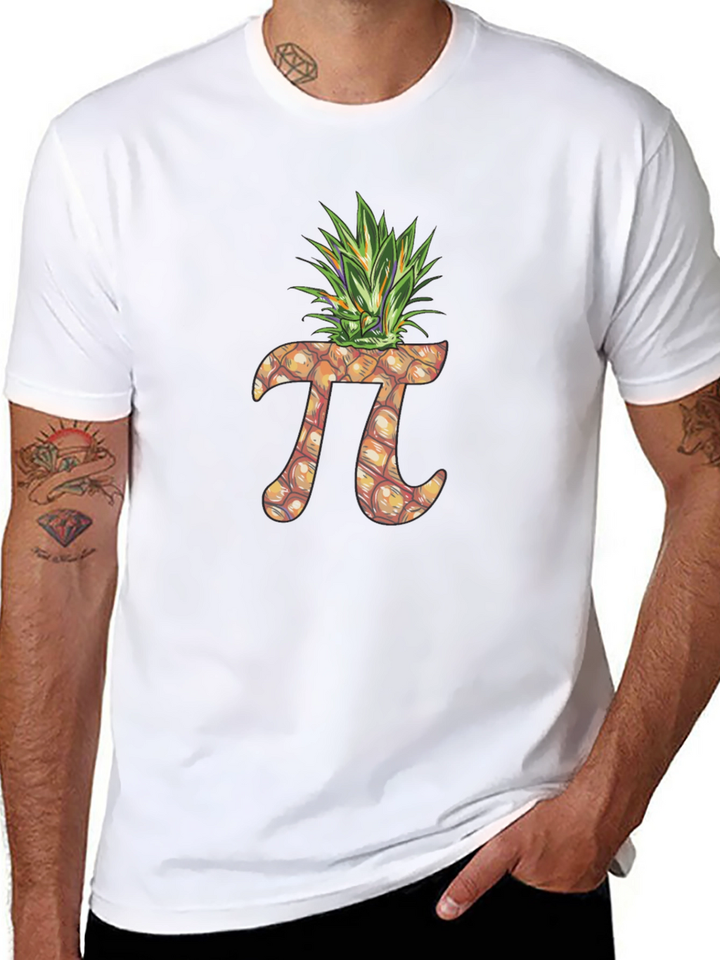 Pineapple Pi Graphic Tee - Funny Math Pun Shirt