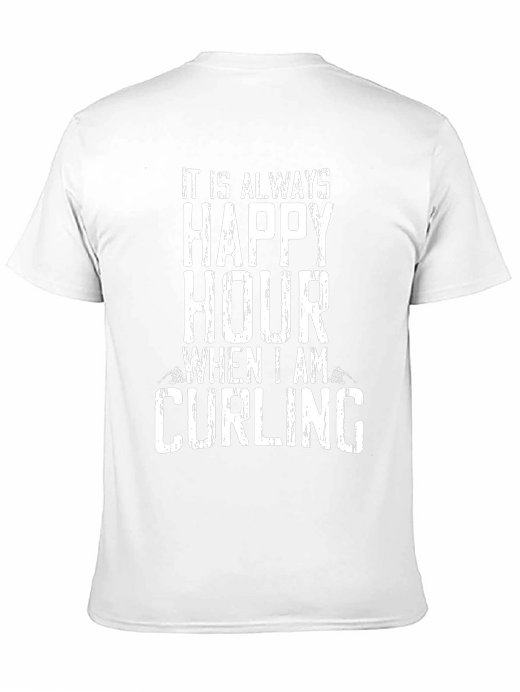 Happy Hour Curling T-Shirt - Novelty Graphic Tee