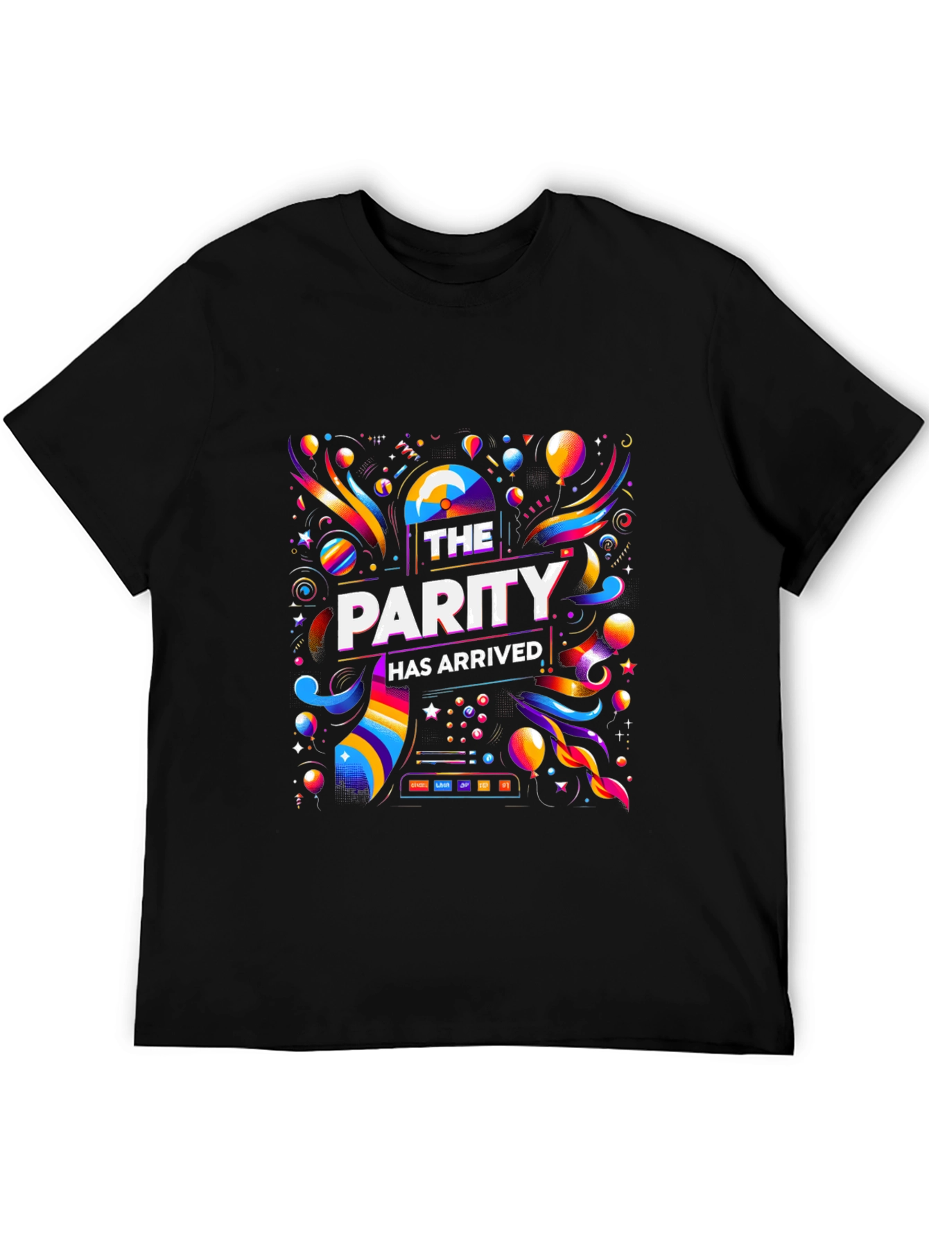 Parity Arrived T-Shirt - Vibrant Celebration Design