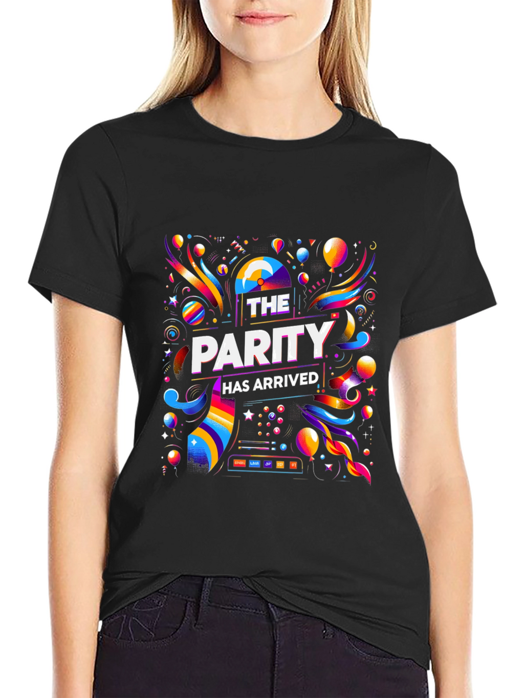 Parity Arrived T-Shirt - Vibrant Celebration Design