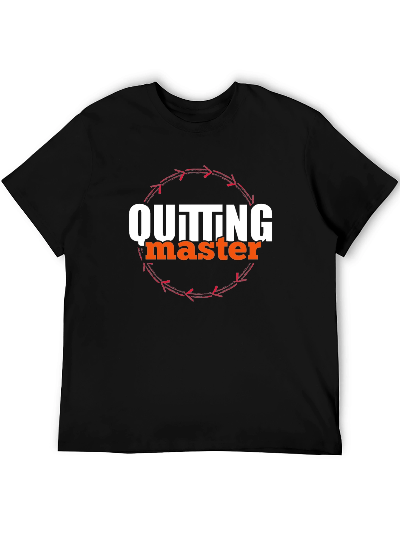 Quitting Master Graphic Tee - Casual Black T-Shirt