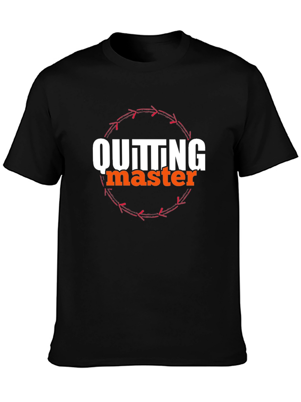 Quitting Master Graphic Tee - Casual Black T-Shirt