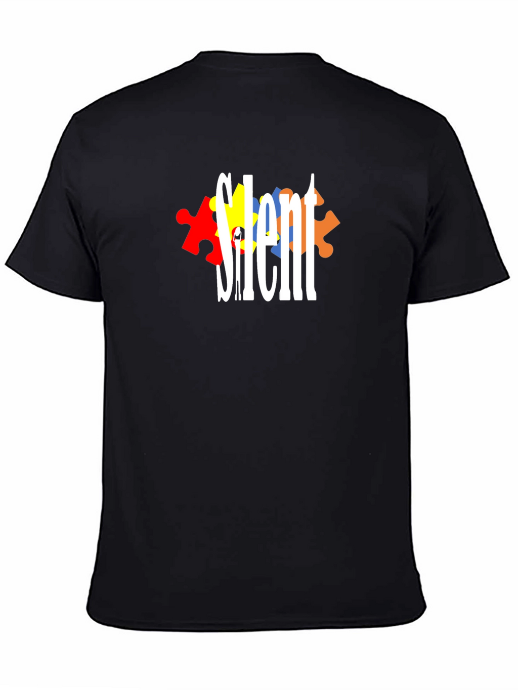 Silent Autism Awareness T-Shirt - Puzzle Piece Design