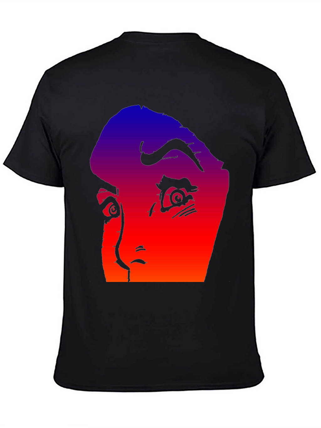 Gradient Horror Face Graphic Tee