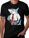 Cartoon Shark Graphic Tee - Funny Business Shark T-Shirt