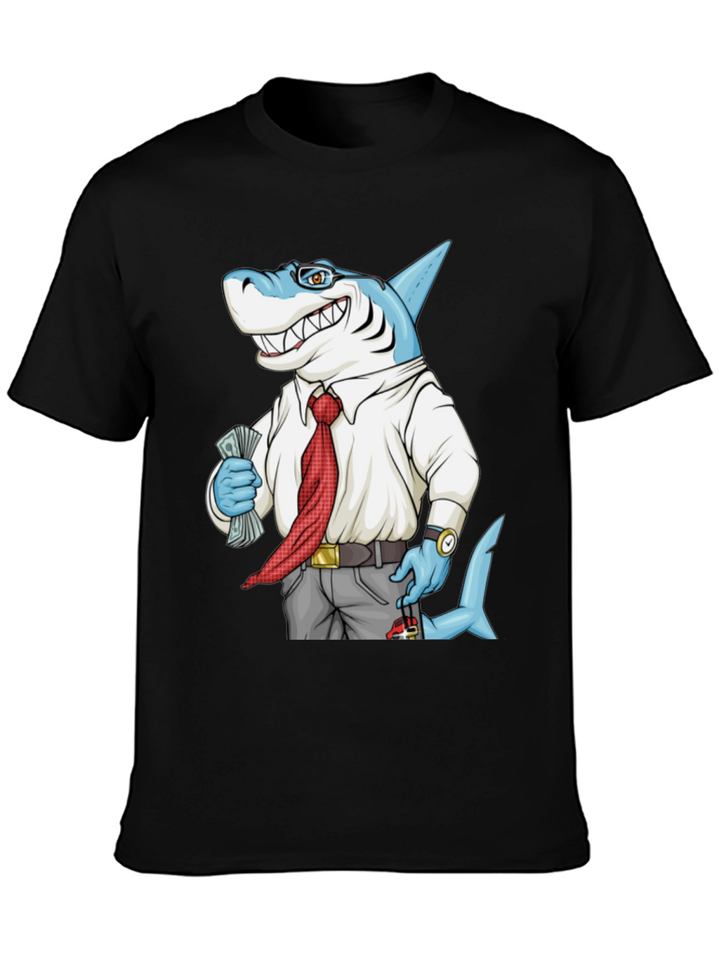Cartoon Shark Graphic Tee - Funny Business Shark T-Shirt
