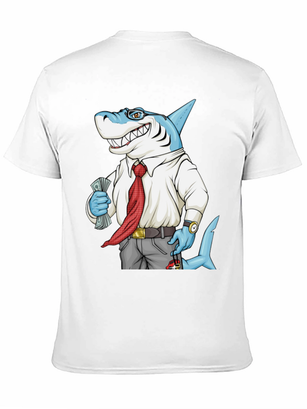 Cartoon Shark Graphic Tee - Funny Business Shark T-Shirt
