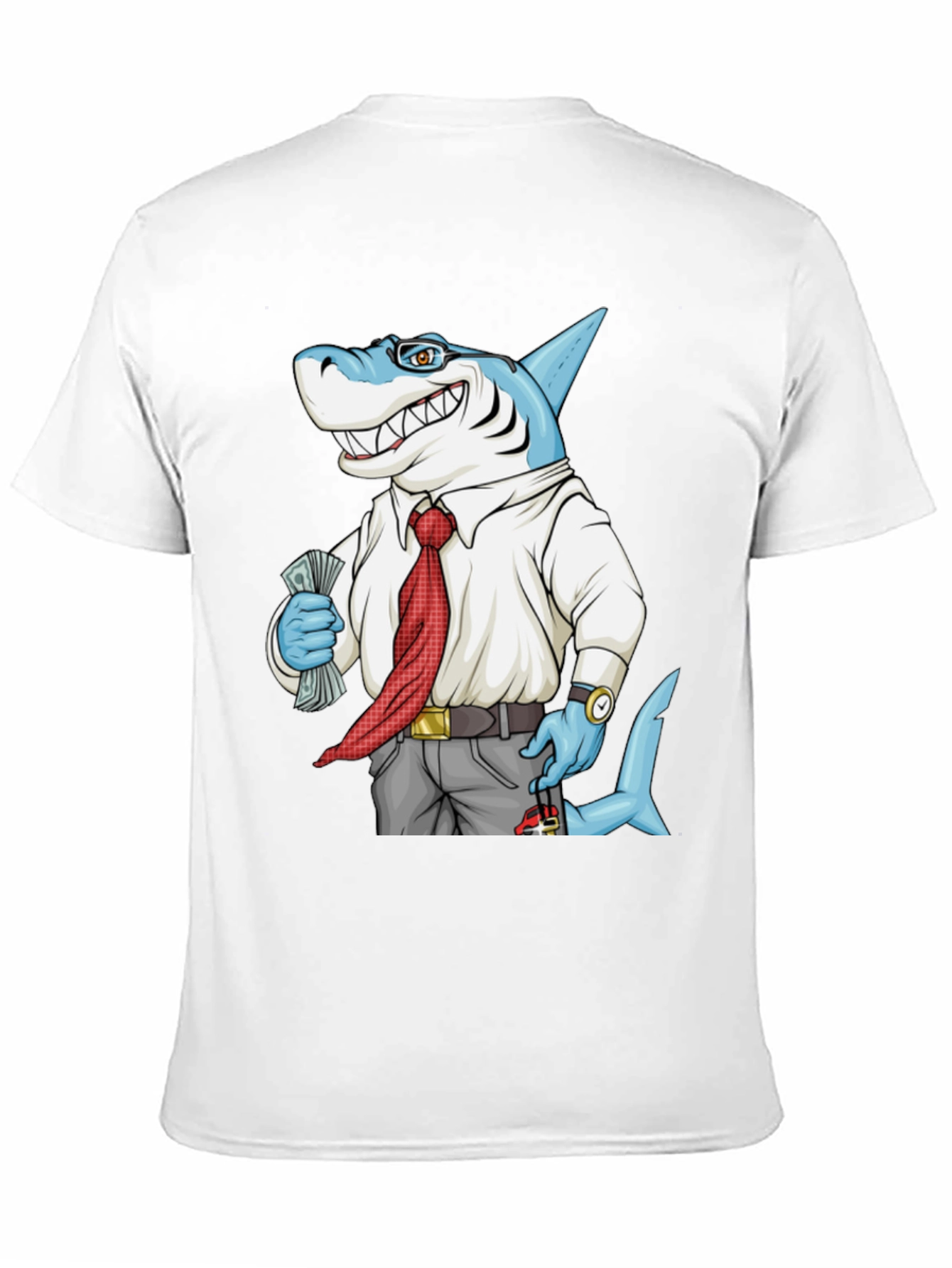 Cartoon Shark Graphic Tee - Funny Business Shark T-Shirt