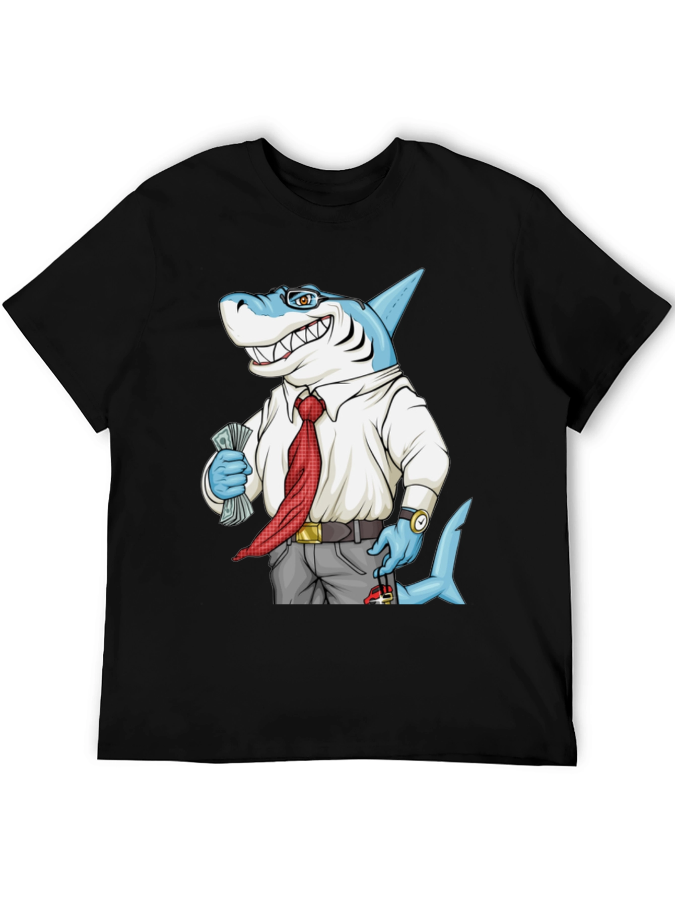 Cartoon Shark Graphic Tee - Funny Business Shark T-Shirt