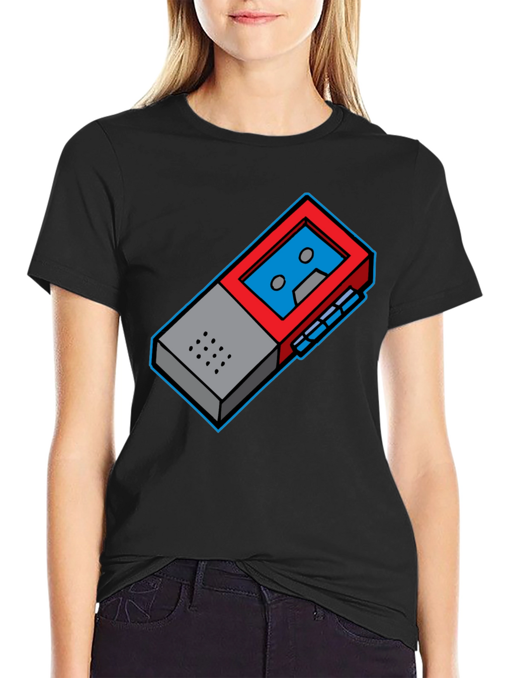 Retro Cassette Player Graphic Tee - Cool Geeky Style