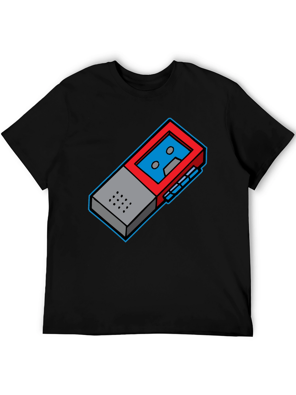 Retro Cassette Player Graphic Tee - Cool Geeky Style