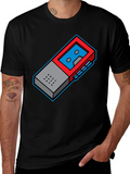 Retro Cassette Player Graphic Tee - Cool Geeky Style