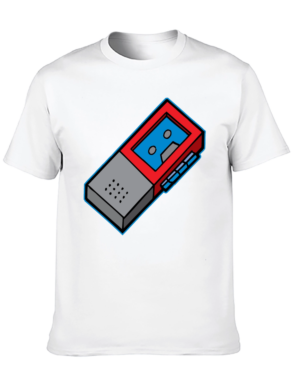 Retro Cassette Player Graphic Tee - Cool Geeky Style