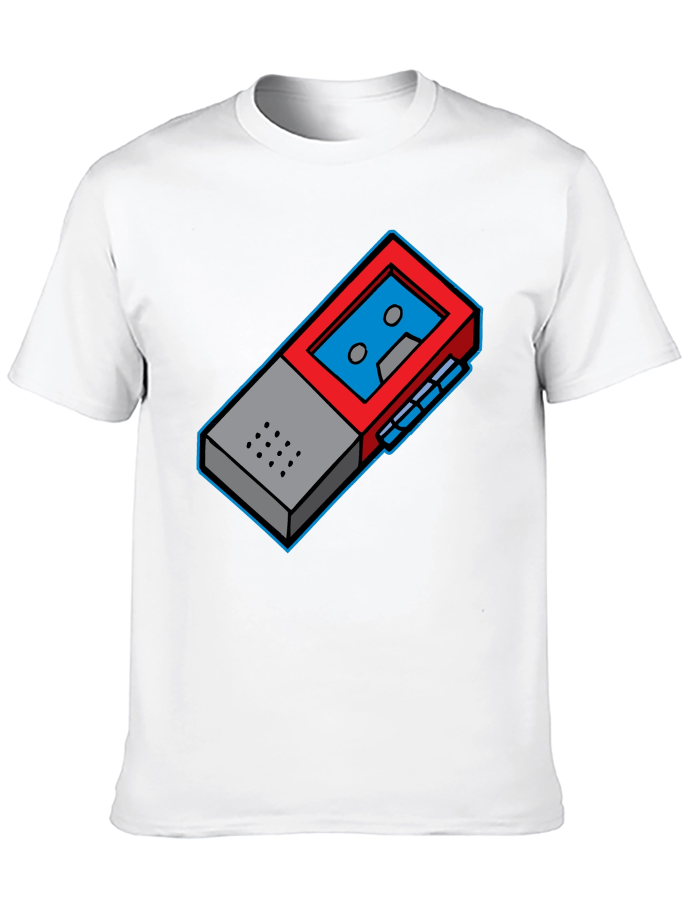 Retro Cassette Player Graphic Tee - Cool Geeky Style