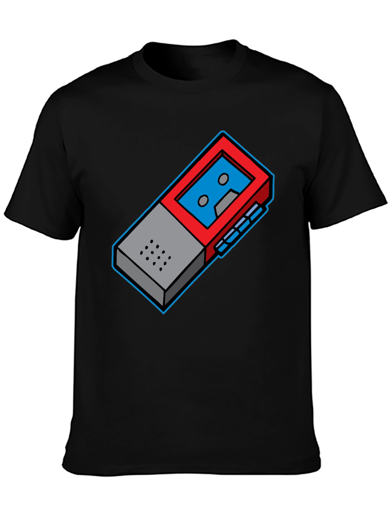 Retro Cassette Player Graphic Tee - Cool Geeky Style