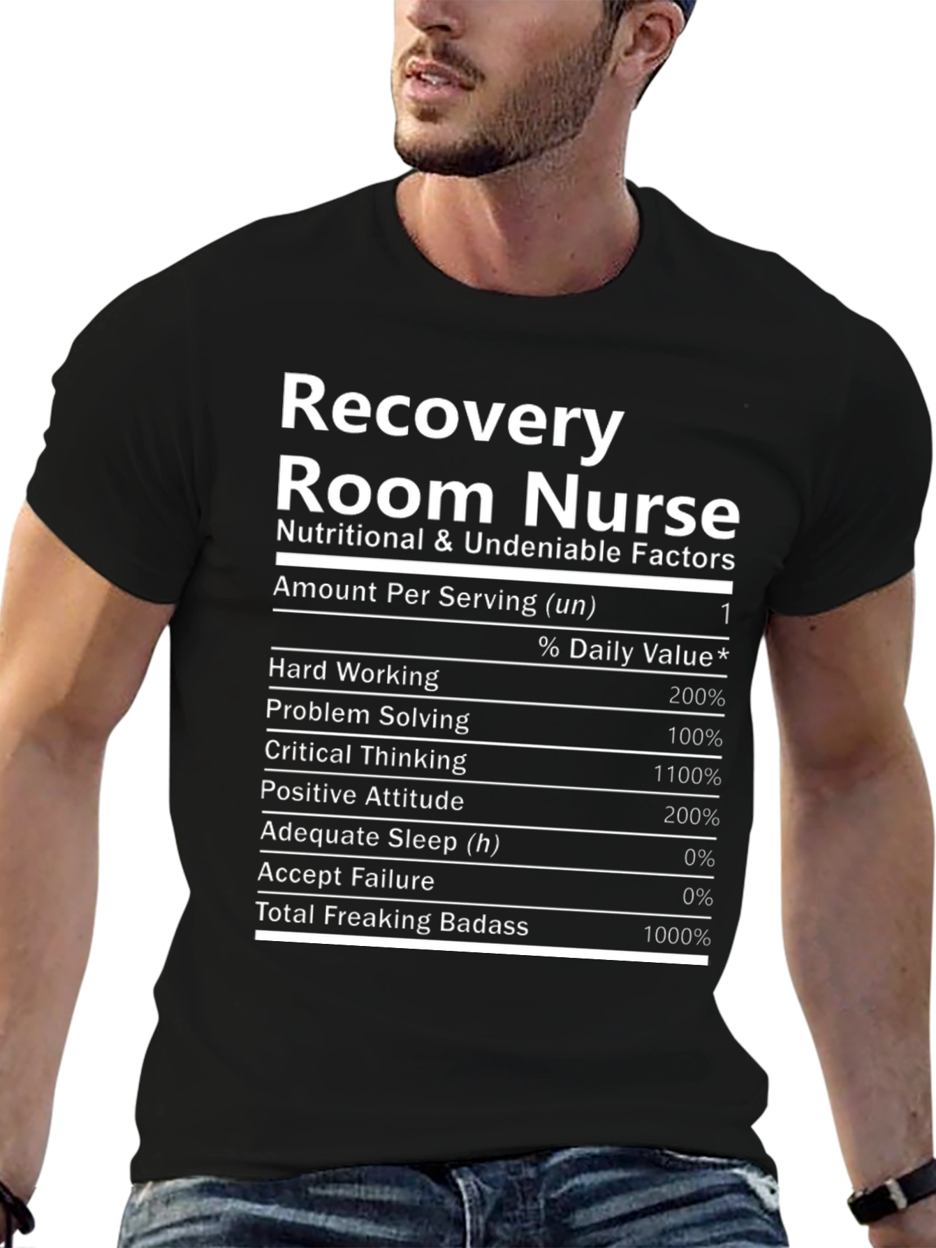 Recovery Room Nurse Nutritional Facts T-Shirt