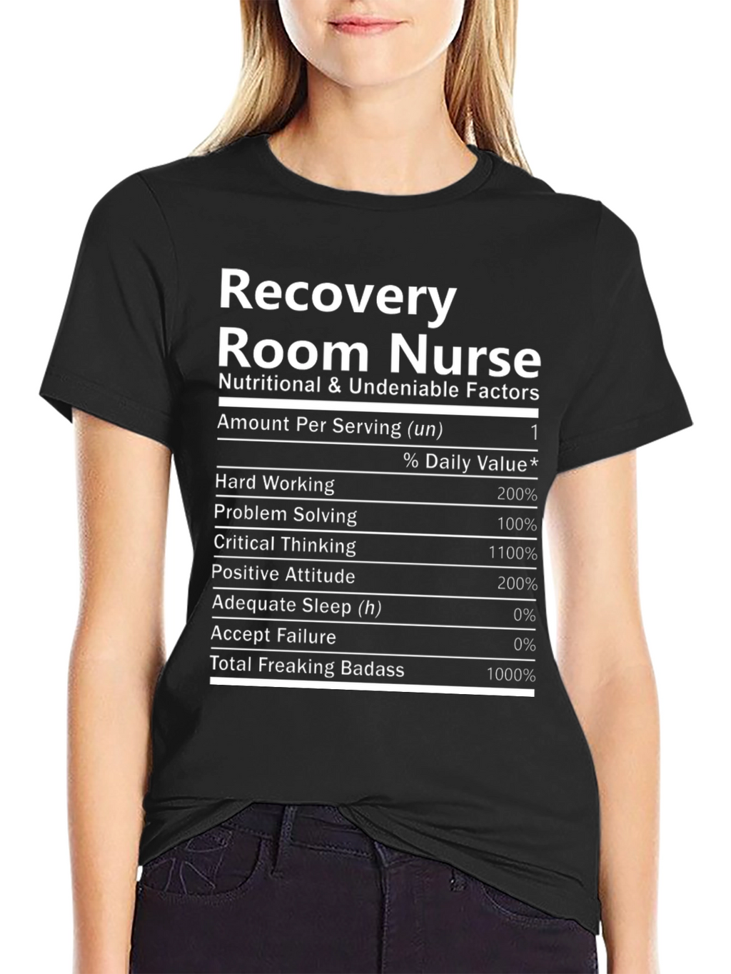 Recovery Room Nurse Nutritional Facts T-Shirt