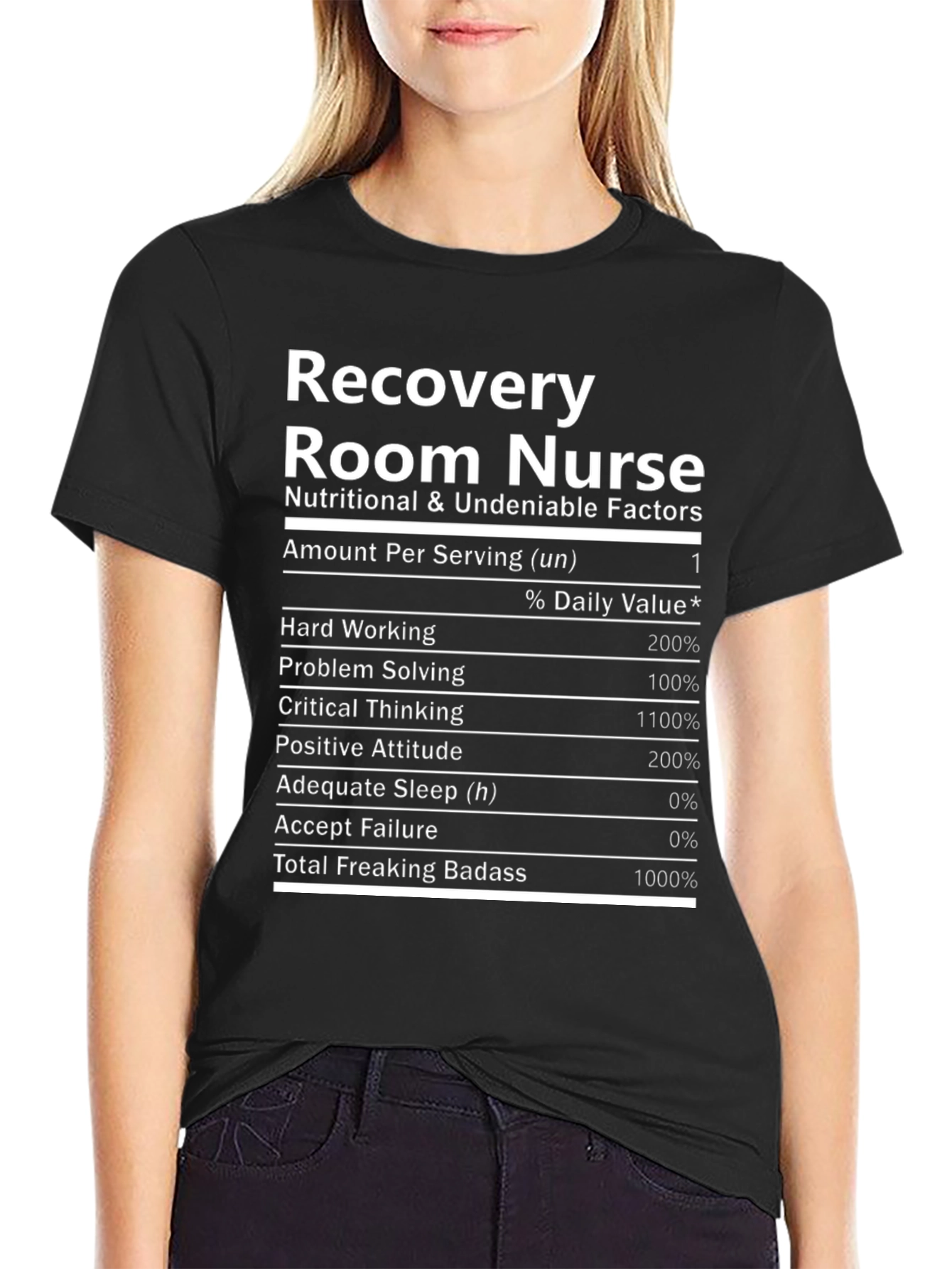 Recovery Room Nurse Nutritional Facts T-Shirt