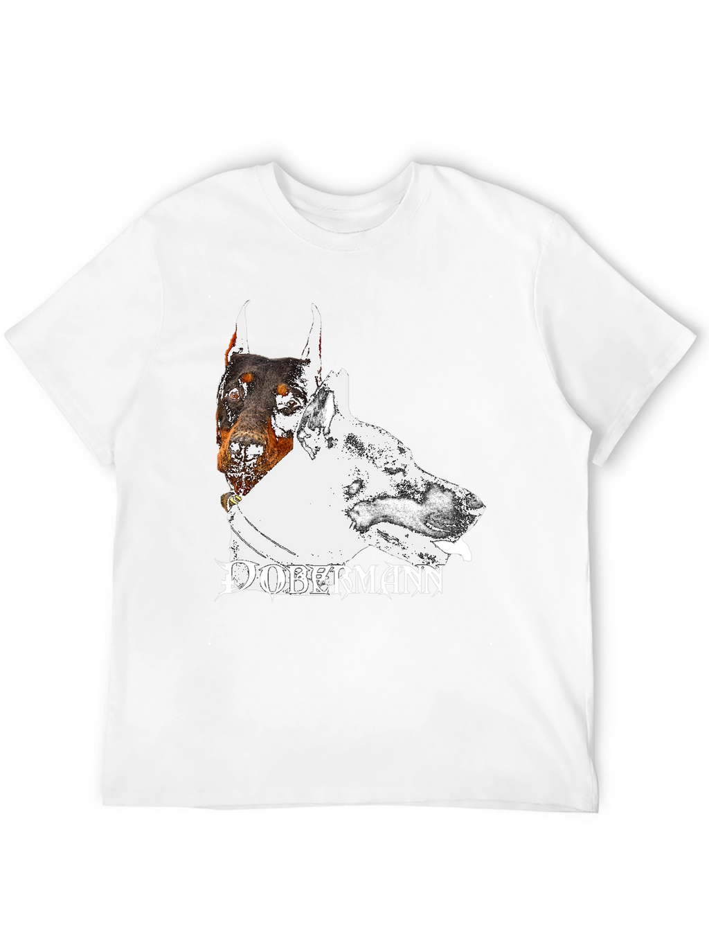 Dobermann Dog Graphic T-Shirt - Black