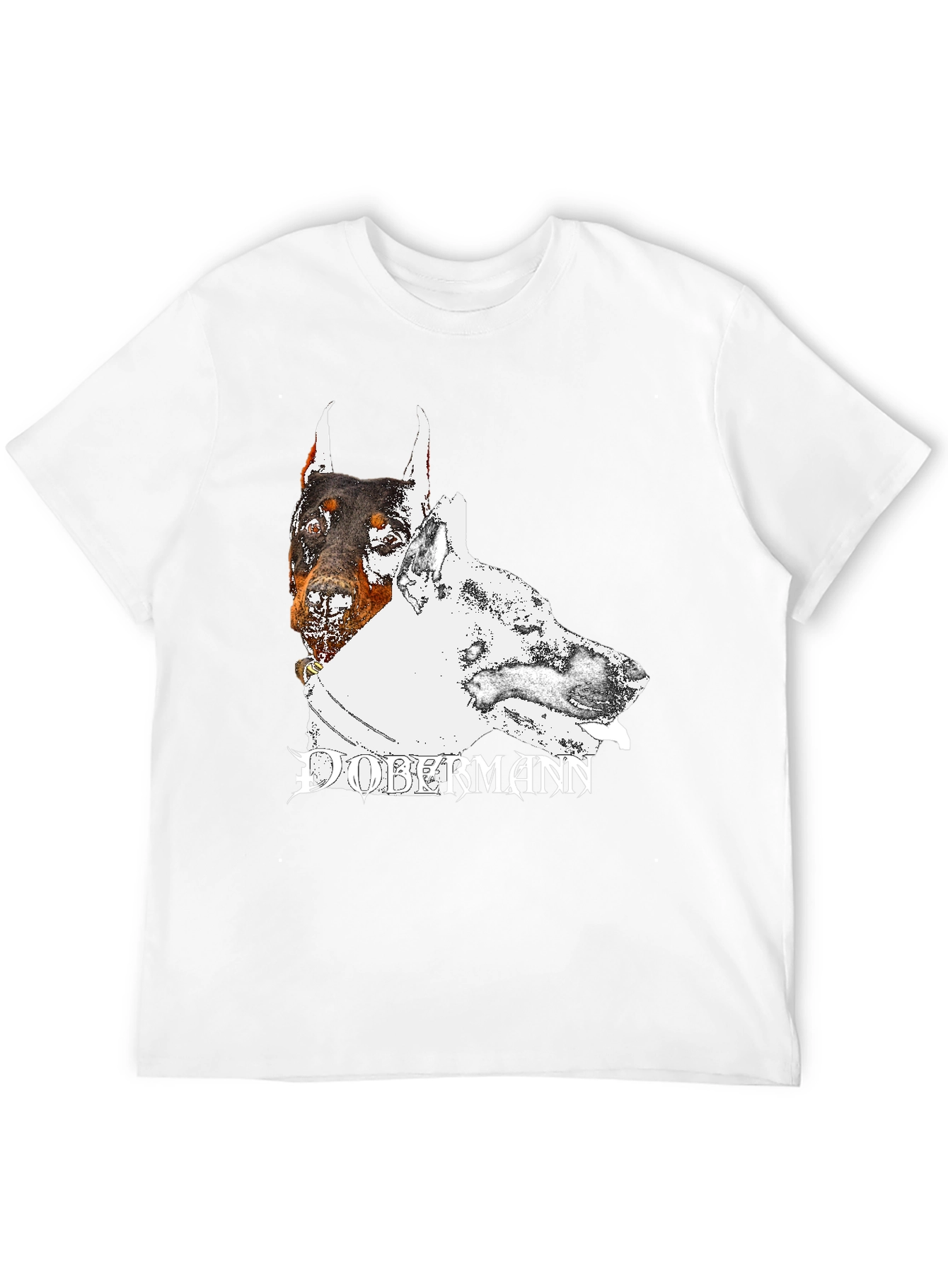 Dobermann Dog Graphic T-Shirt - Black