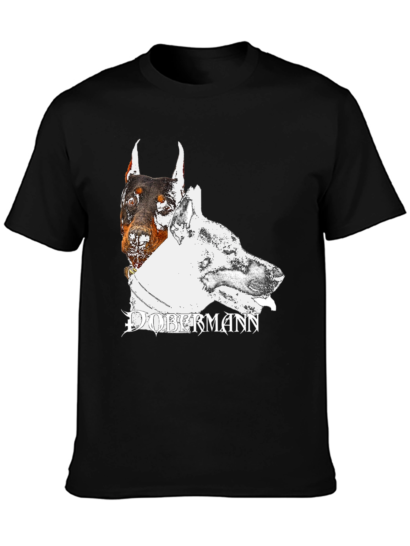 Dobermann Dog Graphic T-Shirt - Black