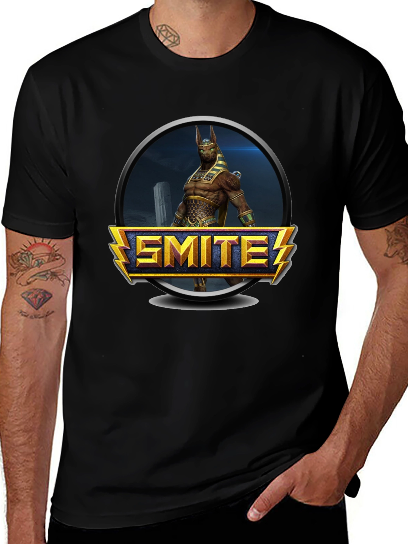 Smite Game T-Shirt - Black Graphic Tee