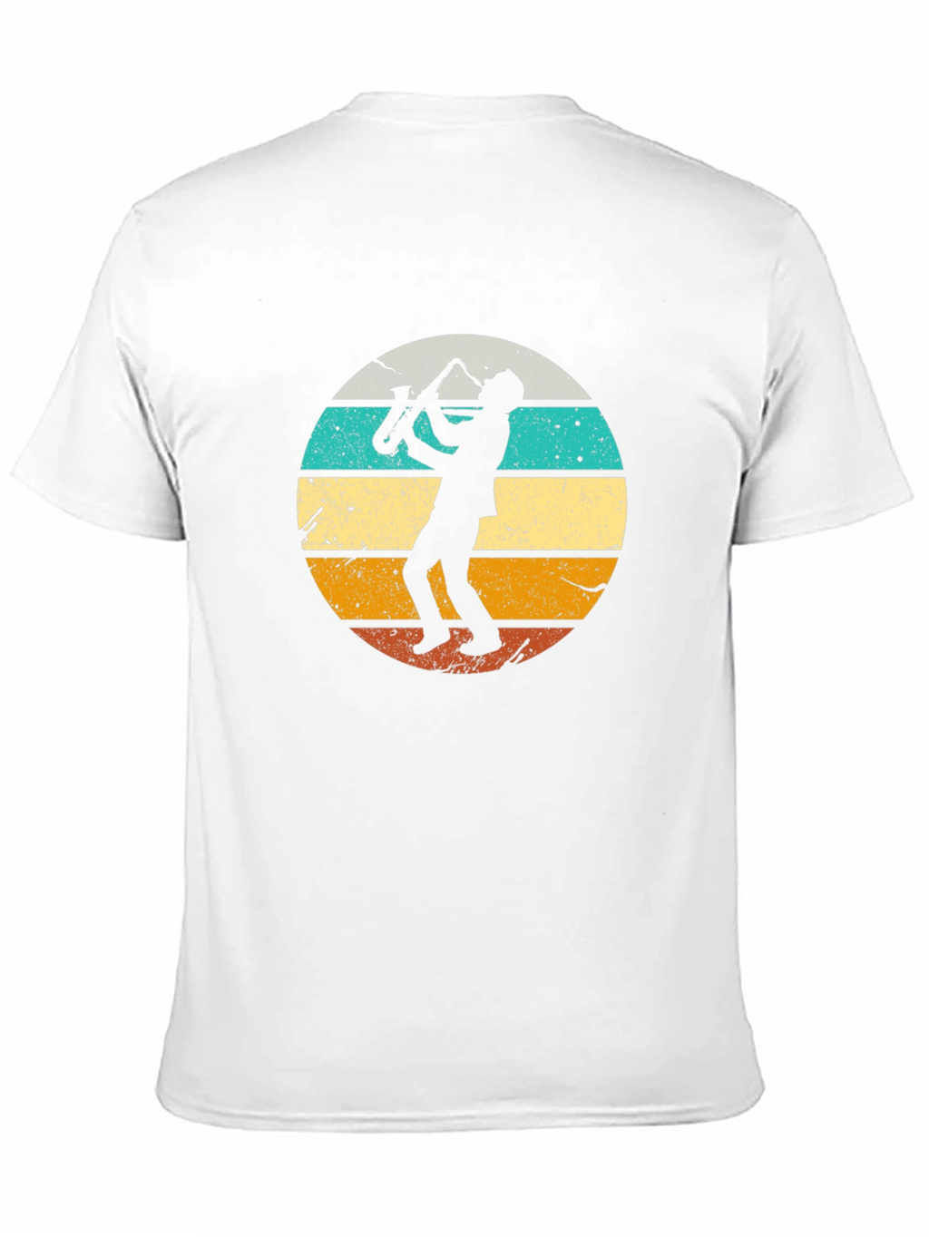 Retro Saxophone Player Black T-Shirt