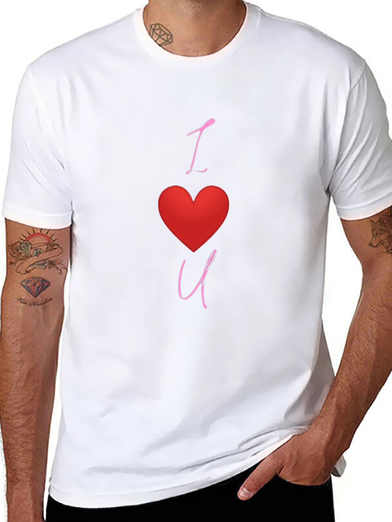I Heart You Black Graphic Tee