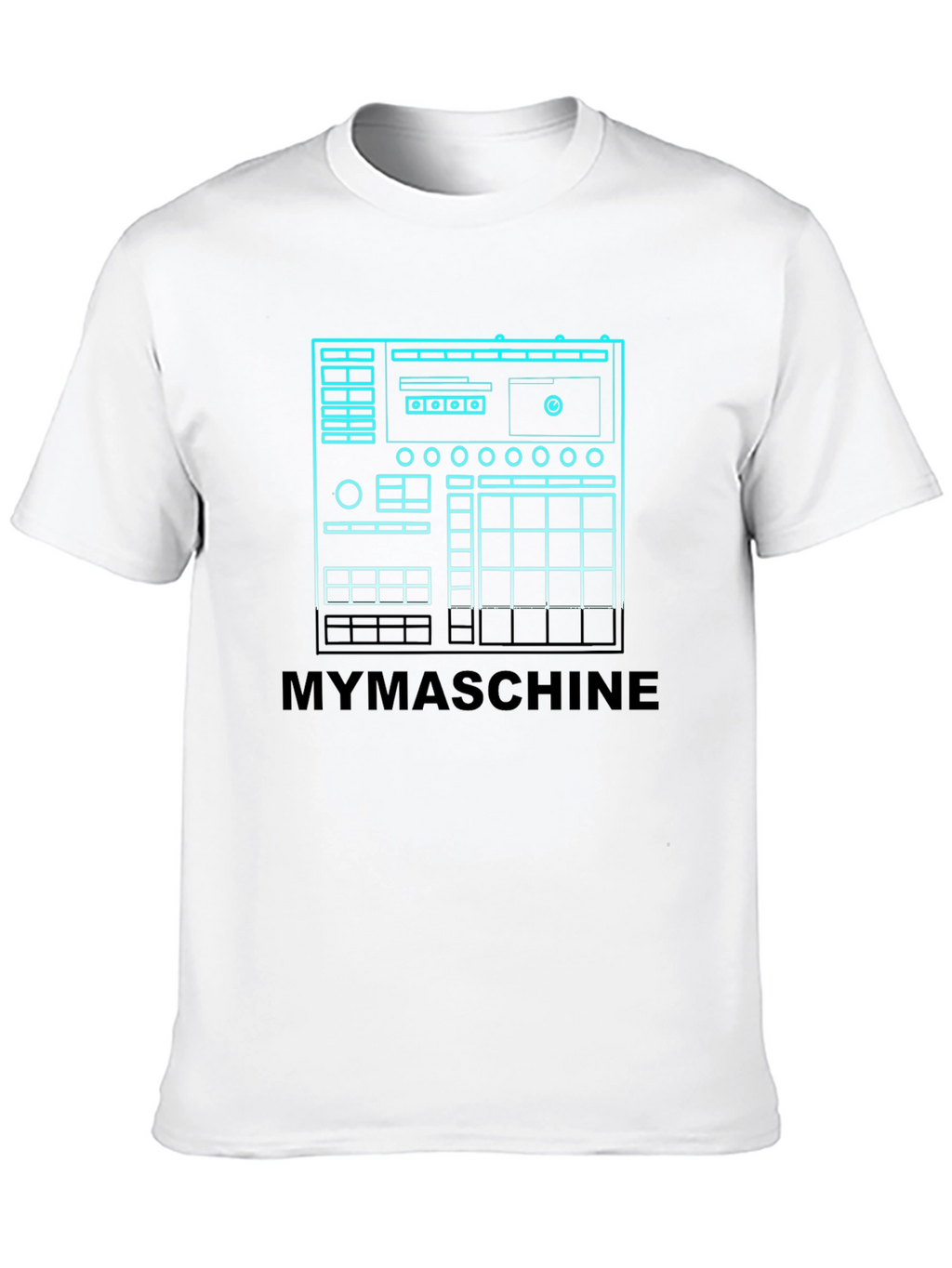 MYMASCHINE Black Graphic Tee - Music Producer Design