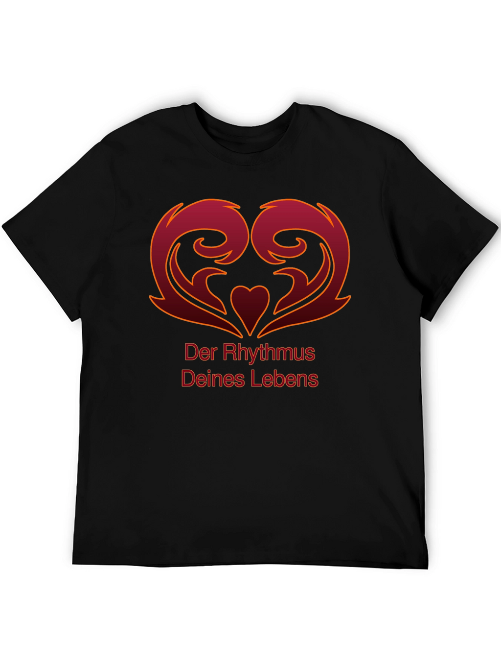 Heart Rhythm Graphic Black T-Shirt
