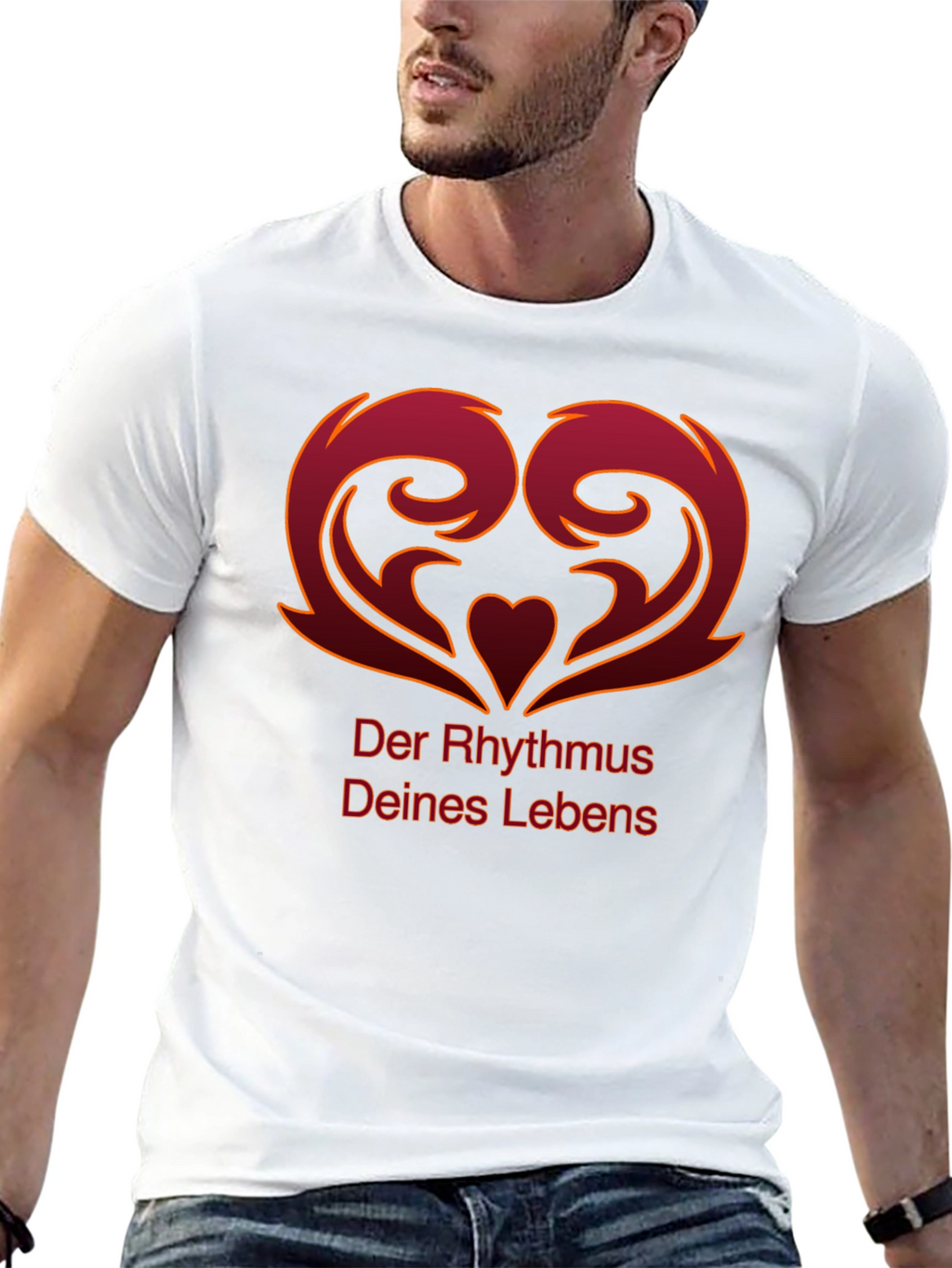 Heart Rhythm Graphic Black T-Shirt
