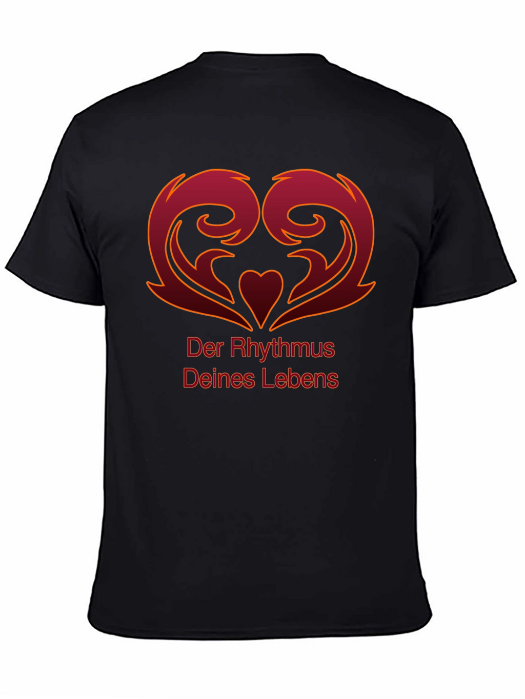 Heart Rhythm Graphic Black T-Shirt