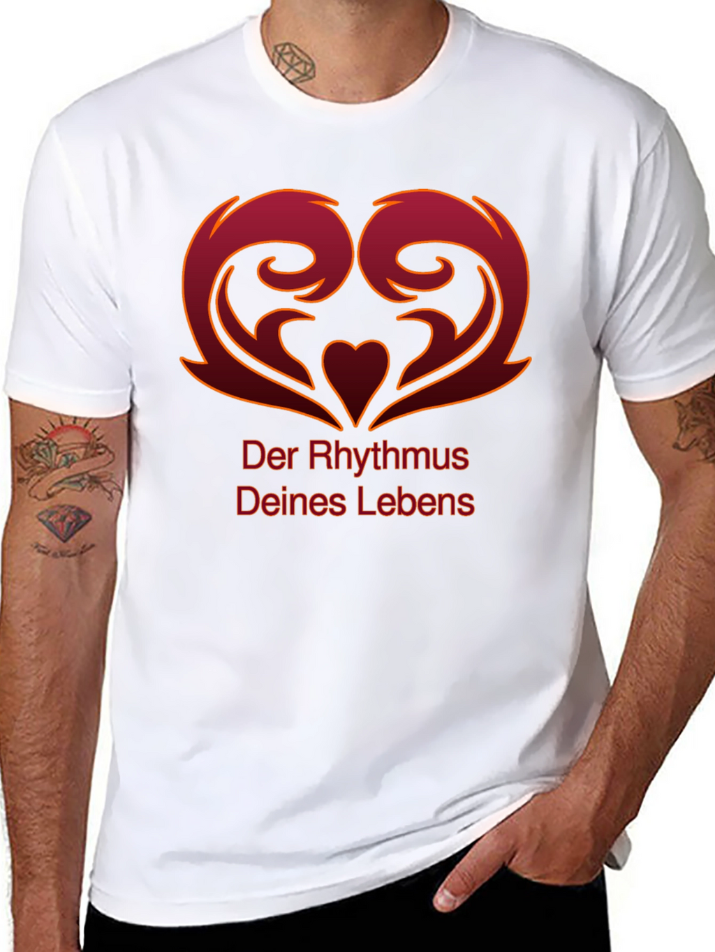 Heart Rhythm Graphic Black T-Shirt
