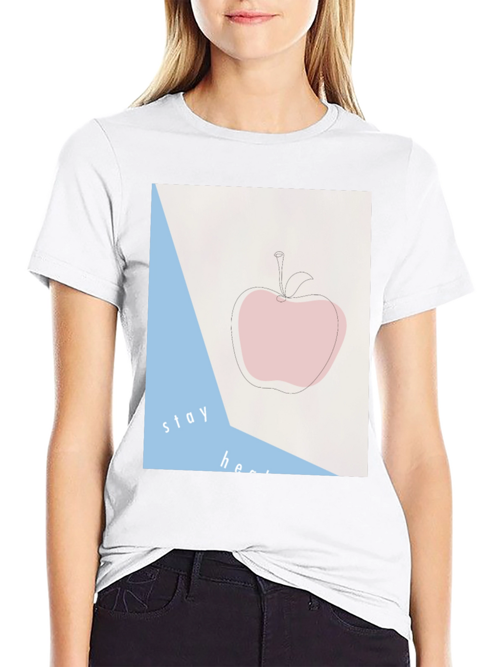 Stay Healthy Apple Graphic T-Shirt