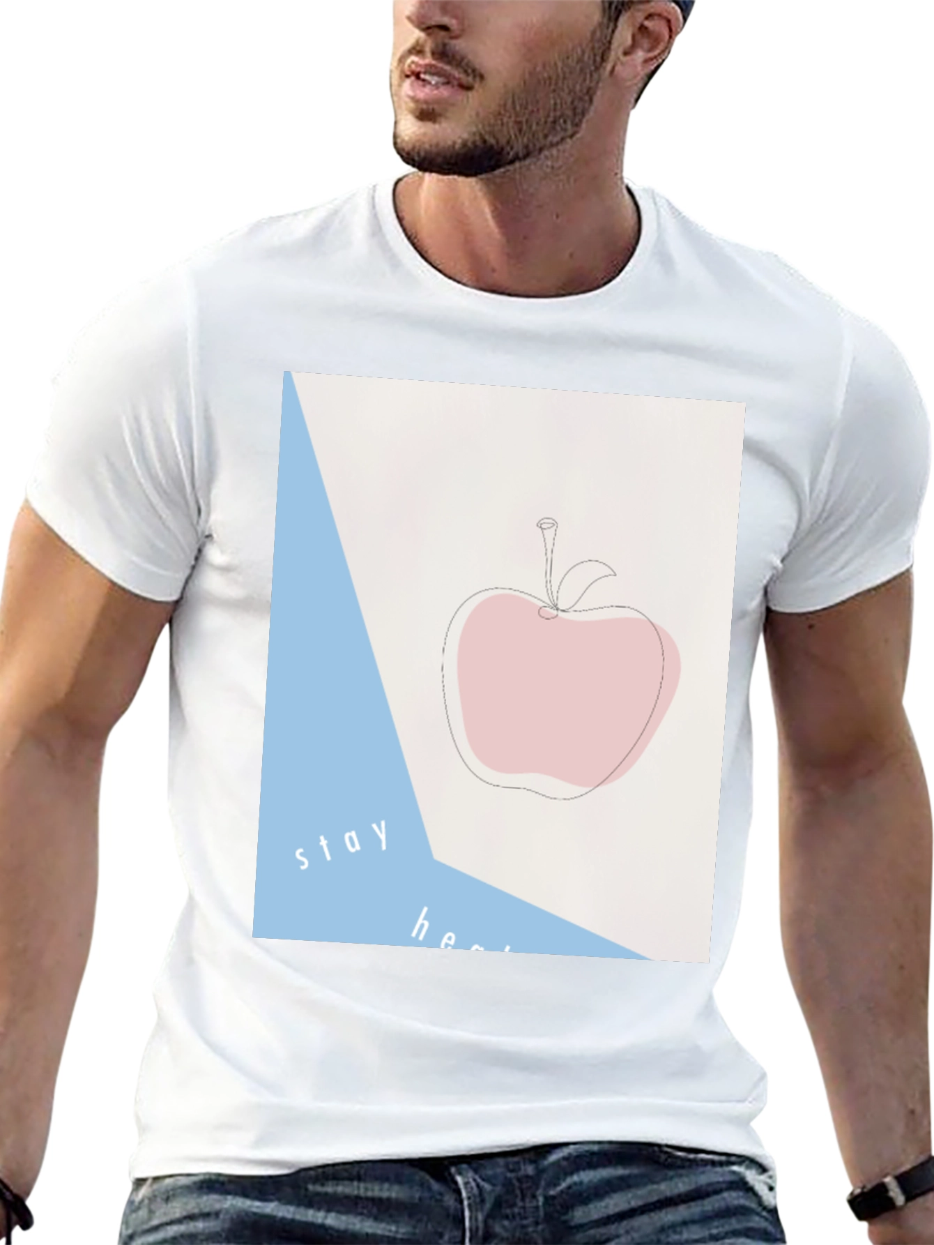 Stay Healthy Apple Graphic T-Shirt