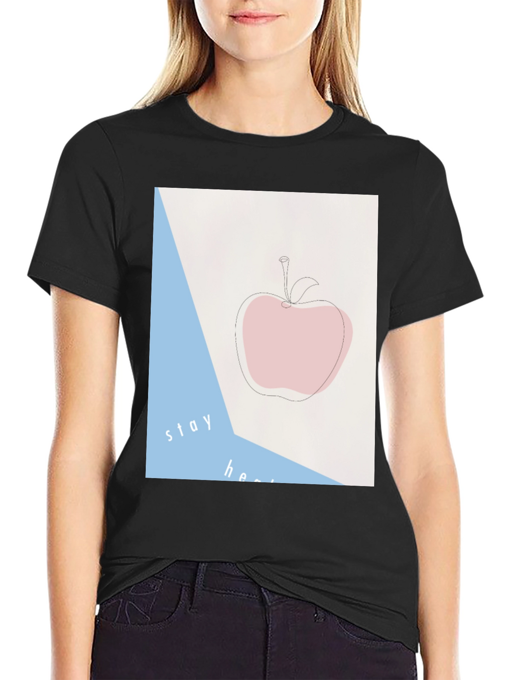 Stay Healthy Apple Graphic T-Shirt