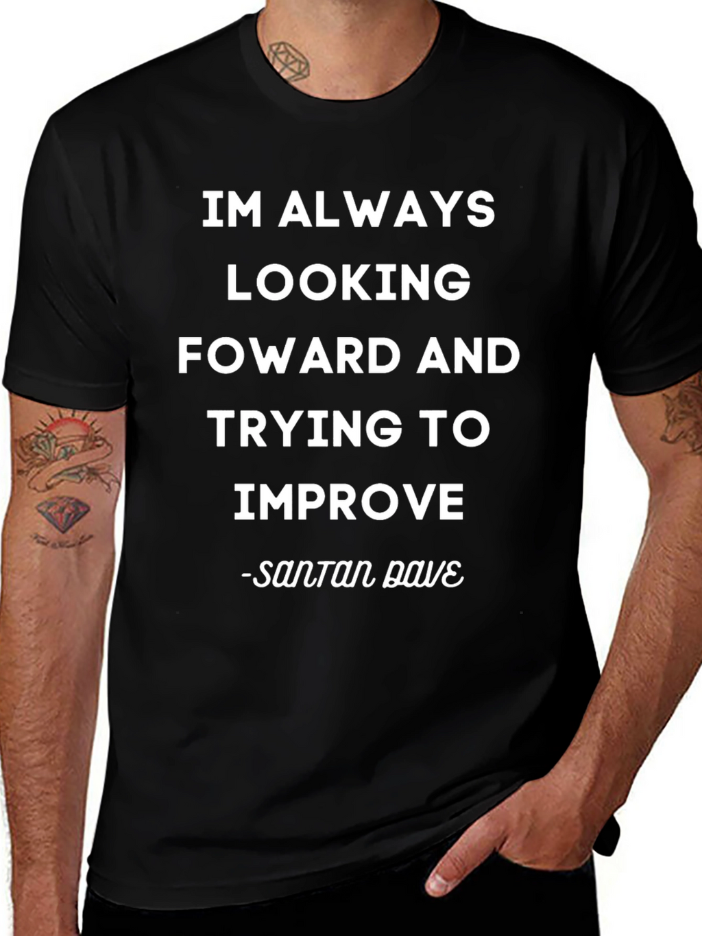 Inspirational Slogan T-Shirt - Always Looking Forward