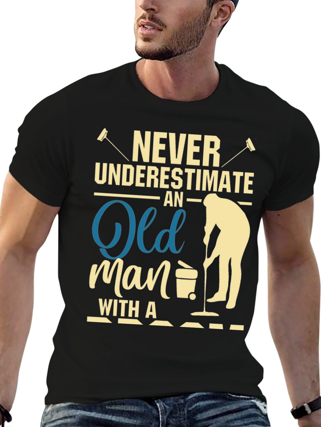 Never Underestimate Old Man T-Shirt