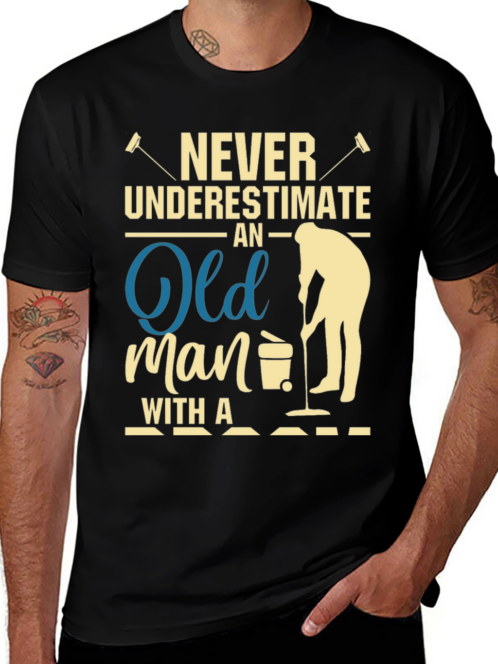 Never Underestimate Old Man T-Shirt