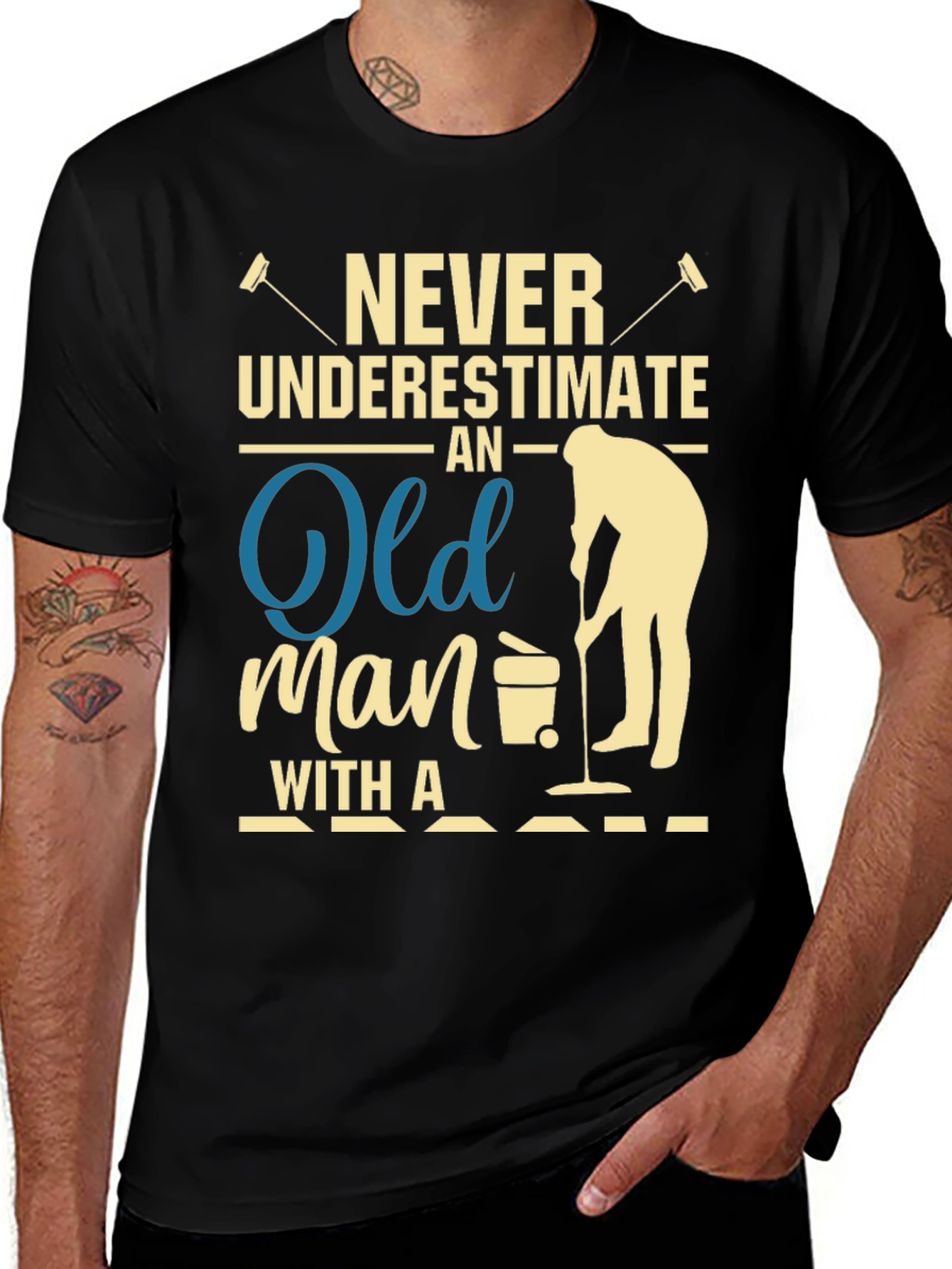 Never Underestimate Old Man T-Shirt