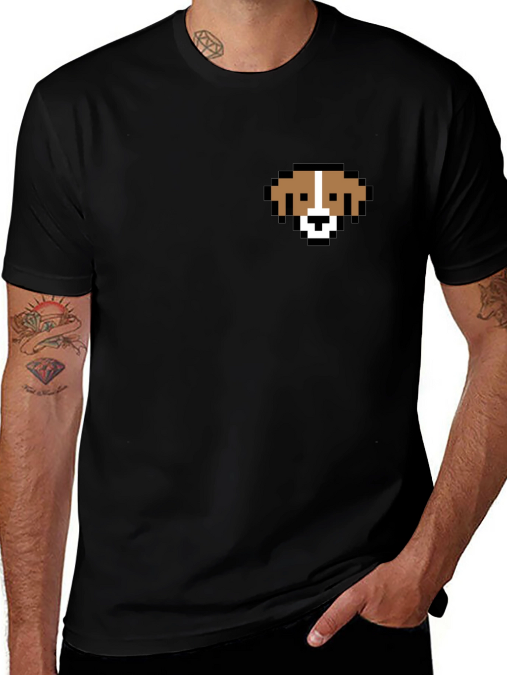 Pixel Dog T-Shirt - Cute Graphic Tee