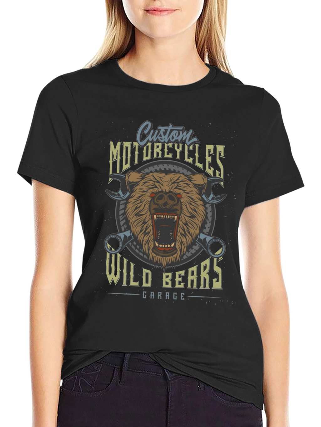 Wild Bears Garage Custom Motorcycle T-Shirt