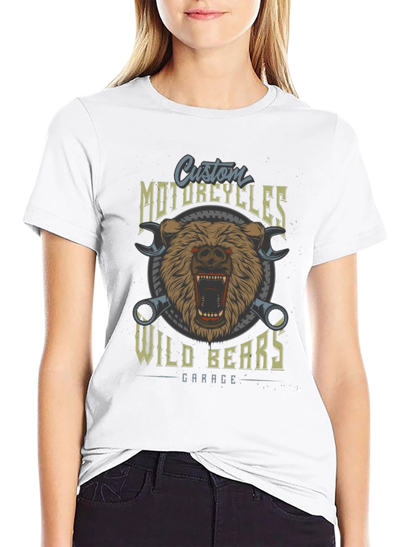 Wild Bears Garage Custom Motorcycle T-Shirt