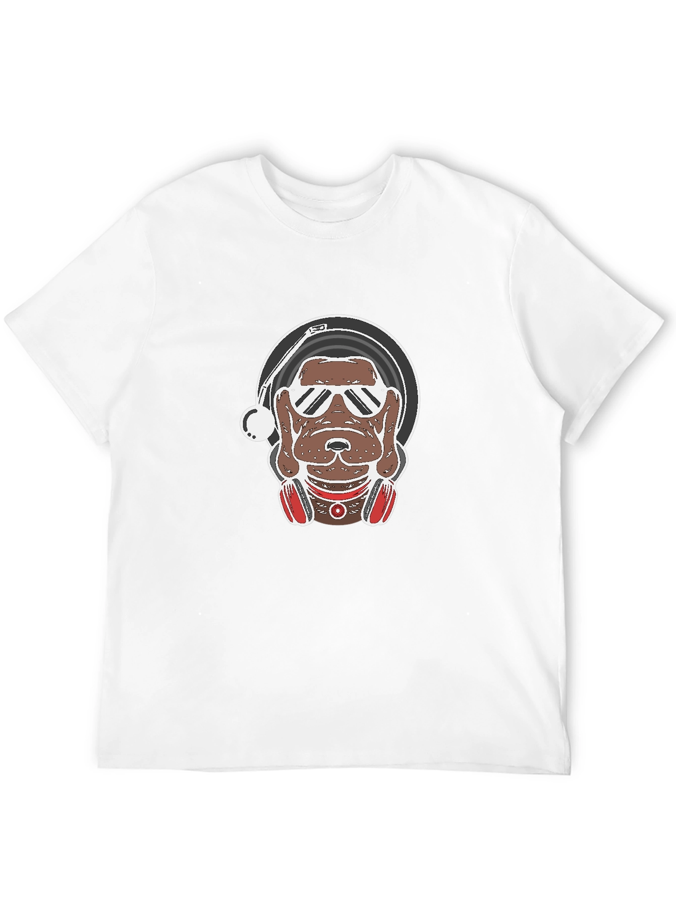DJ Dog Graphic Tee - Cool Canine Vinyl Lover