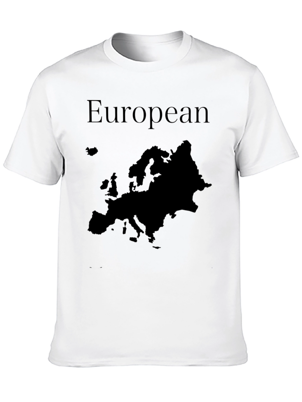 European Map Graphic T-Shirt - Black